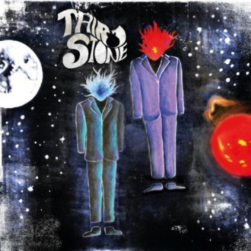 Two suited figures with glowing heads against a starry, cosmic background.