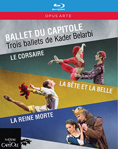 Blue-ray cover featuring three ballet scenes with dancers in various costumes and poses.