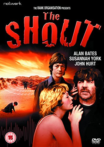 DVD cover for "The Shout" featuring three actors and a landscape.