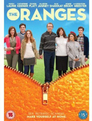DVD cover for "The Oranges" featuring a family standing on grass.