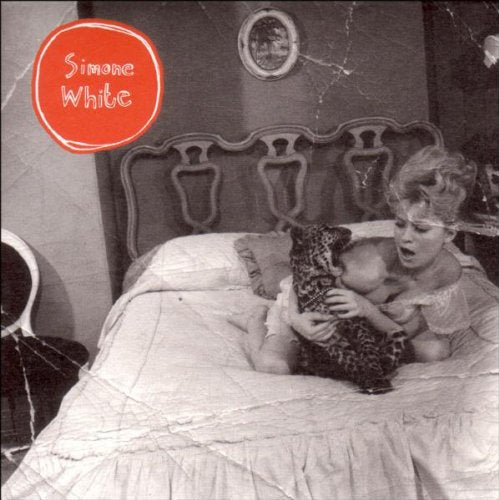 Album cover for "I Am The Man" by Simone White, featuring a sketched woman's portrait.