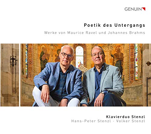 CD cover featuring two men seated before a stained-glass window.