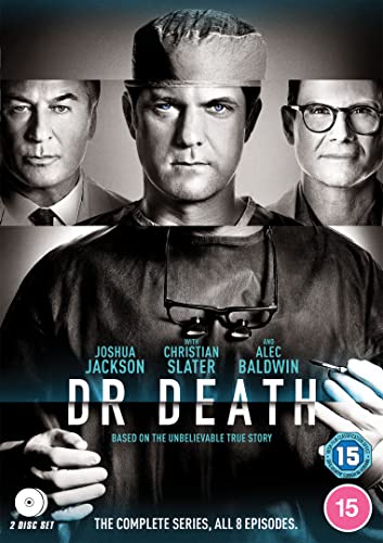 Dr. Death" DVD cover featuring three doctors and surgical tools.