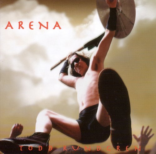 "Todd Rundgren's 'Arena' CD cover featuring a man falling from the sky."