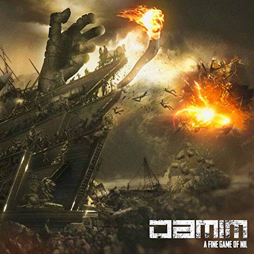 Dramatic album cover depicting a burning ship and chaotic battle scene.