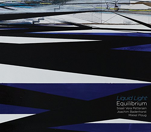 CD cover with abstract blue and white geometric shapes and text.