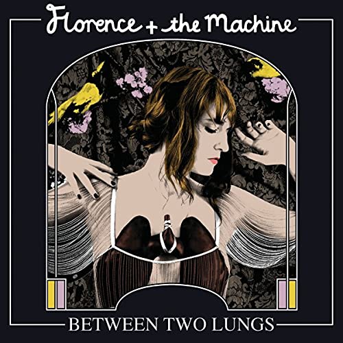 Florence and the Machine album cover featuring a woman with lungs illustrated on her chest.