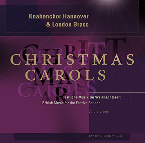 A purple album cover with "Christmas Carols" in gold text and Amazon logo.
