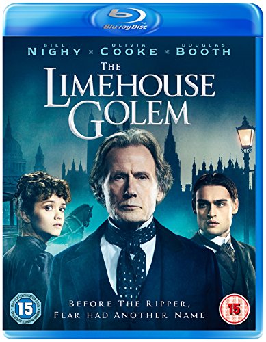 Blu-ray cover for "The Limehouse Golem" featuring three actors in Victorian attire.