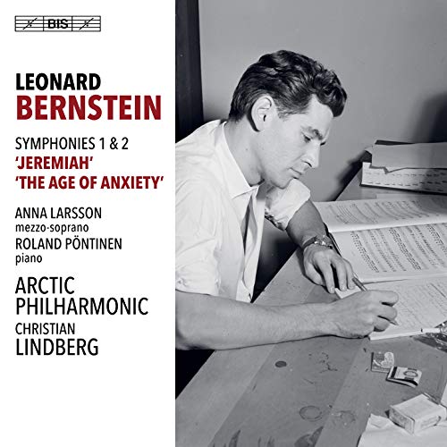 CD cover featuring Leonard Bernstein’s portrait and symphony titles.