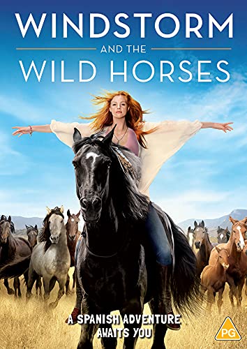 DVD cover featuring a red-haired woman riding a black horse with other horses in the background.
