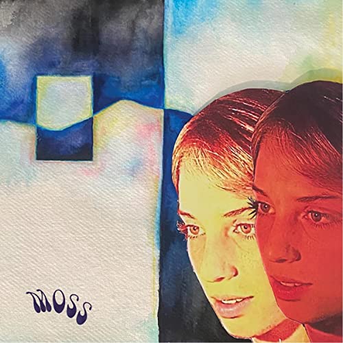 CD cover for Maya Hawke’s “Moss” featuring a portrait and abstract art.