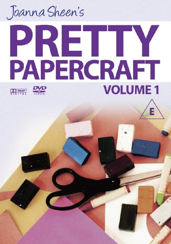 DVD cover for “Pretty Papercraft Volume 1” with crafting tools.