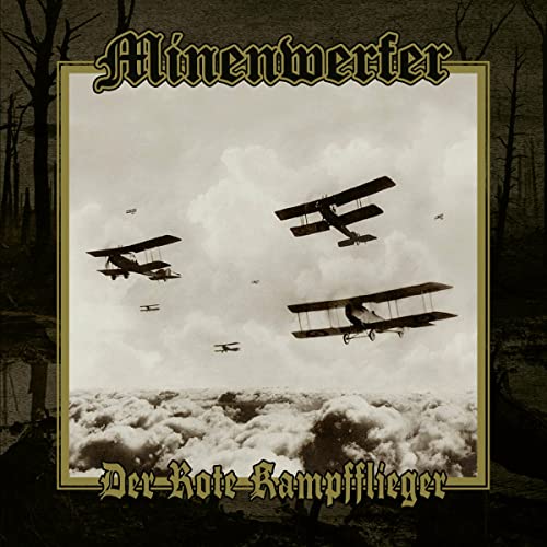 CD cover: Vintage biplanes fly above clouds, sepia-toned, with band name.