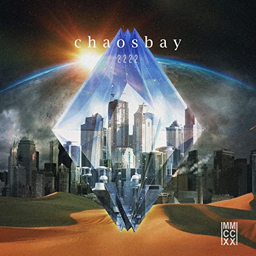CD cover: futuristic cityscape emerging from a desert landscape.