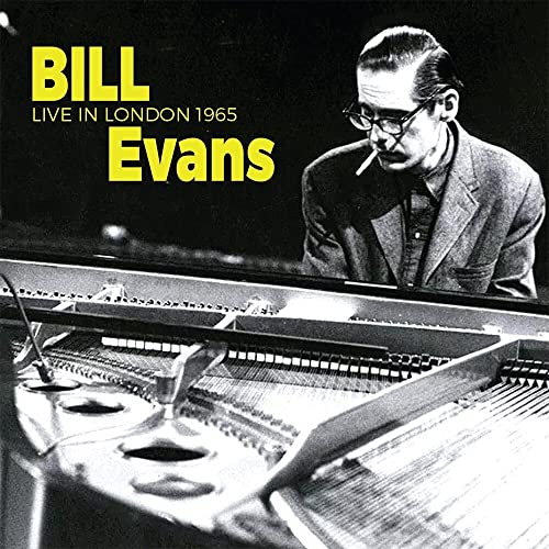 CD cover featuring pianist Bill Evans in black and white.