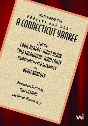 DVD cover for “A Connecticut Yankee” with cast names and 1955 date.