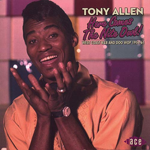 CD cover featuring Tony Allen smiling, with colorful text and background.