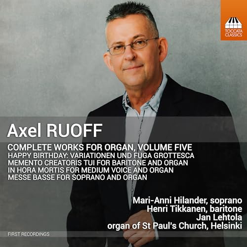 CD cover featuring portrait of organist Axel Ruoff, text details below.