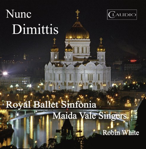 "CD cover with a white church and gold domes at night, text overlay."