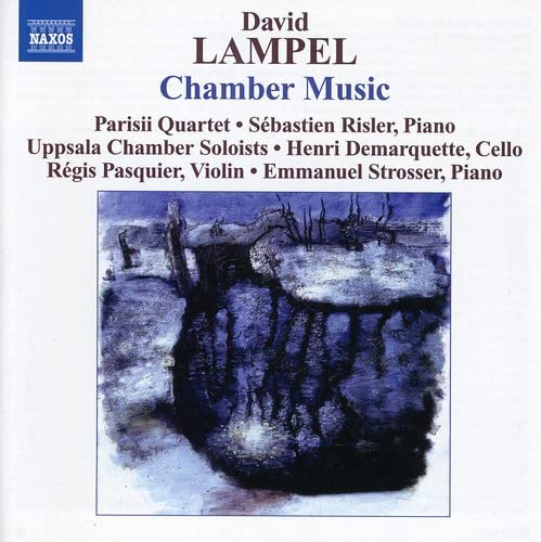 CD cover for David Lampel’s “Chamber Music” with a wintry landscape.