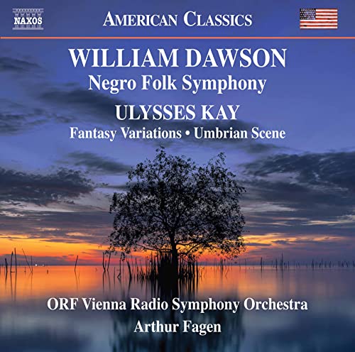 CD cover for classical music composers Dawson and Kay, with a tree silhouette.