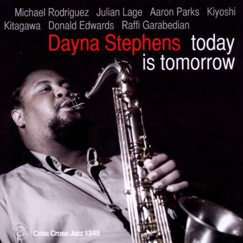 "Jazz album cover featuring a man playing a saxophone, with artist and title text."
