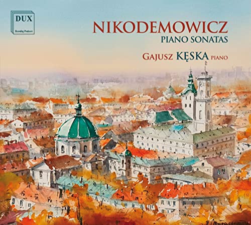CD cover with a watercolor painting of a European townscape.