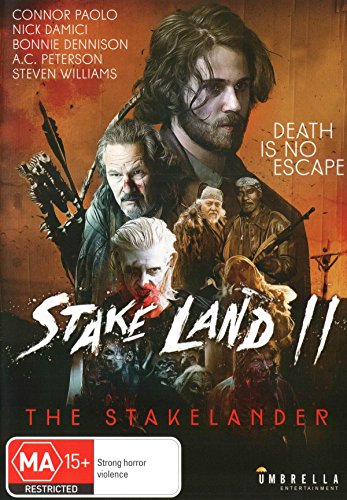 DVD cover for "Stake Land 2: The Stakelander" featuring a man with a beard.