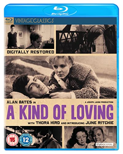 A Kind Of Loving" Blu-ray cover with black and white film stills.