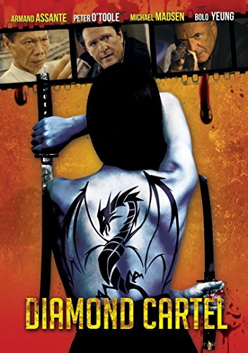 DVD cover for "Diamond Cartel" featuring a woman with a dragon tattoo.