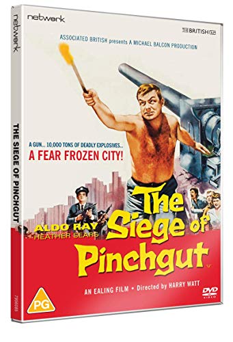 DVD cover for "The Siege of Pinchgut" featuring a shirtless man with a flare.