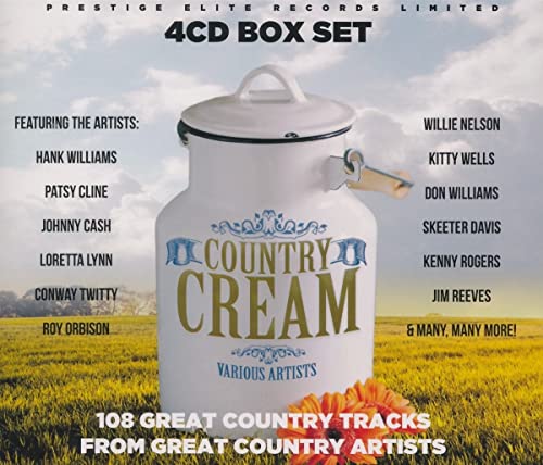 “Country Cream” 4CD box set cover featuring a cream jug and artist names.