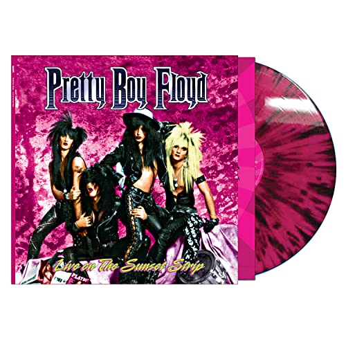 Pretty Boy Floyd album cover and pink swirl vinyl record.