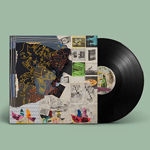 Animal Collective’s “Time Skiffs” vinyl record with collage album art.