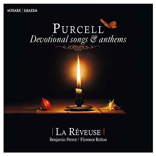 CD cover featuring a lit candle, a seashell, and a butterfly on dark background.