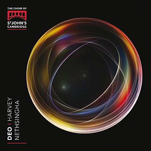 CD cover: abstract colorful swirl with text “Deo” and choir logo.