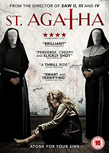DVD cover for horror film "St. Agatha" featuring a woman and nuns.