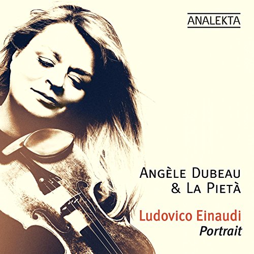 CD cover featuring a woman holding a violin, with text "Ludovico Einaudi Portrait".