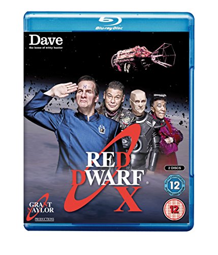 "Blu-ray case for 'Red Dwarf X' with characters on the cover."