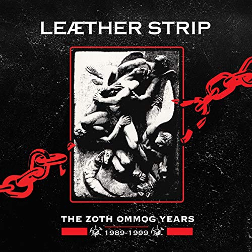CD cover for Leather Strip’s "The Zoth Ommog Years 1989-1999" with figures.