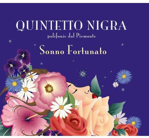 "CD cover with a woman surrounded by flowers on a purple background."