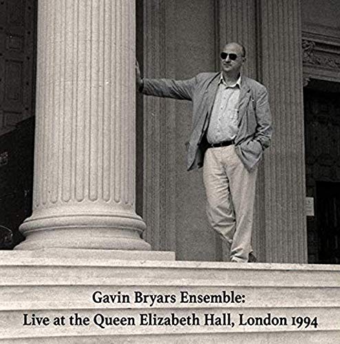 Black and white album cover with man leaning against a column.