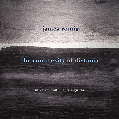 CD cover with textured gray background and blue text: "James Romig".