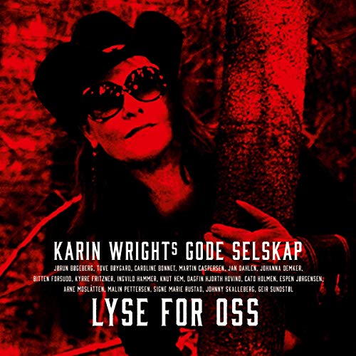 CD cover for Karin Wrights Gode Selskap - Lyse For Oss, red background.