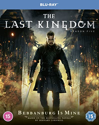 Blu-ray cover for "The Last Kingdom" Season Five, featuring a warrior.
