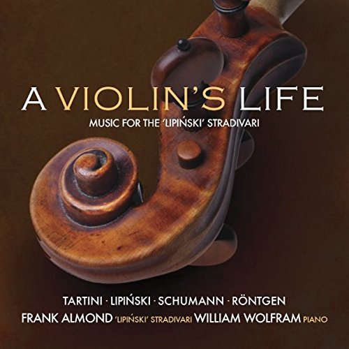 CD cover featuring a brown violin scroll against a dark background.