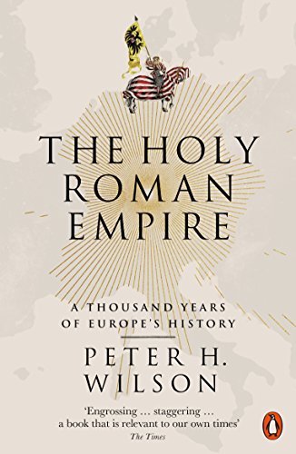 Book cover with "The Holy Roman Empire" title, knight on horse, and Penguin logo.
