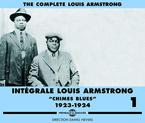 CD cover featuring black and white photos of Louis Armstrong from 1923-1924.