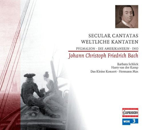 CD cover with black and white image and red text, featuring composer's portrait.